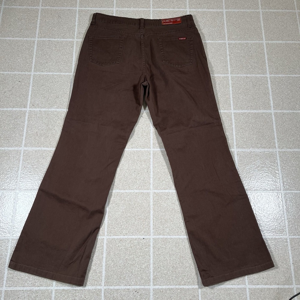 Vintage Y2K Fubu X Rugged Outdoor Brown Flare Baggy Wide Leg Hiking Pants Skater